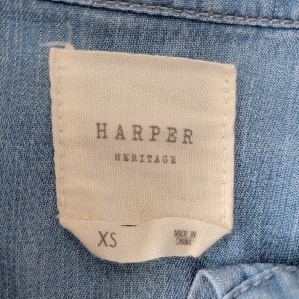 Harper Heritage Chambray Denim Romper - Picture 8 of 12